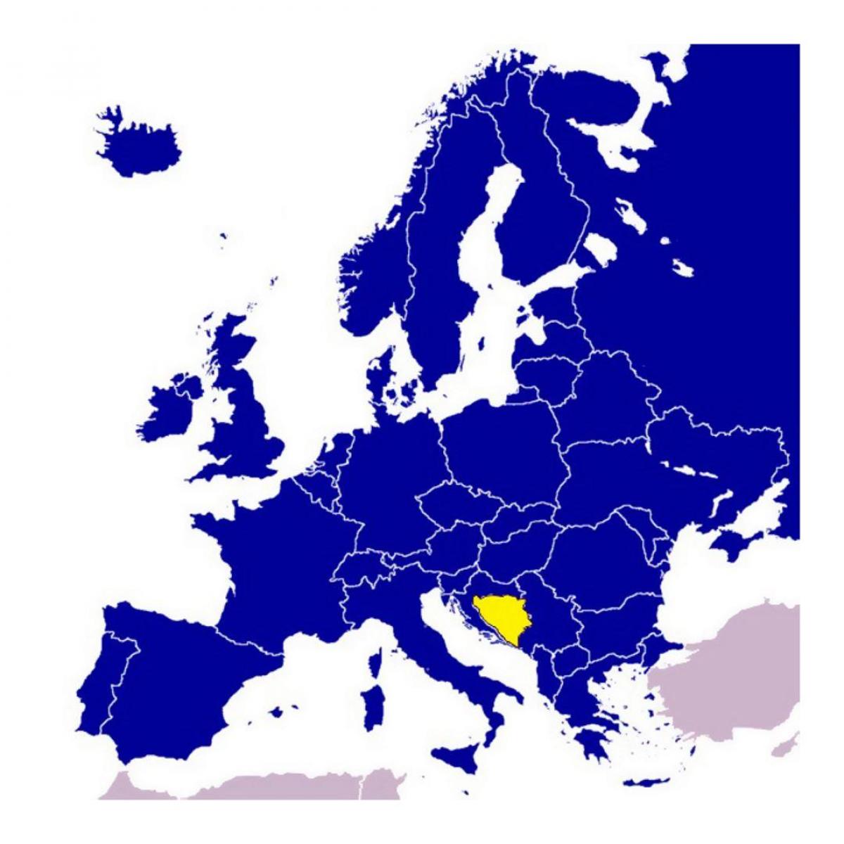 რუკა ბოსნია და ჰერცოგოვინა ევროპის