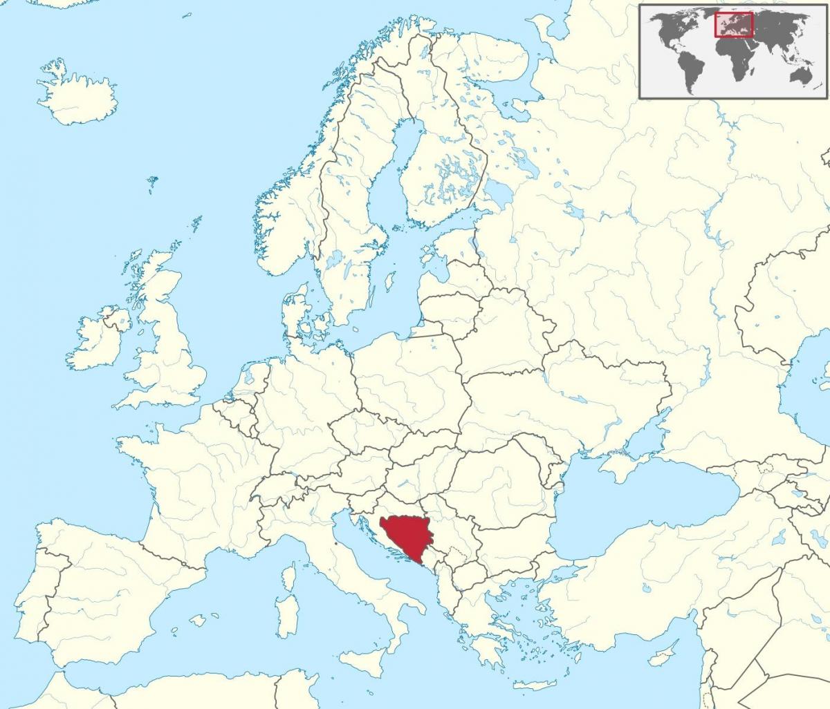 ბოსნია წლის ევროპის რუკა