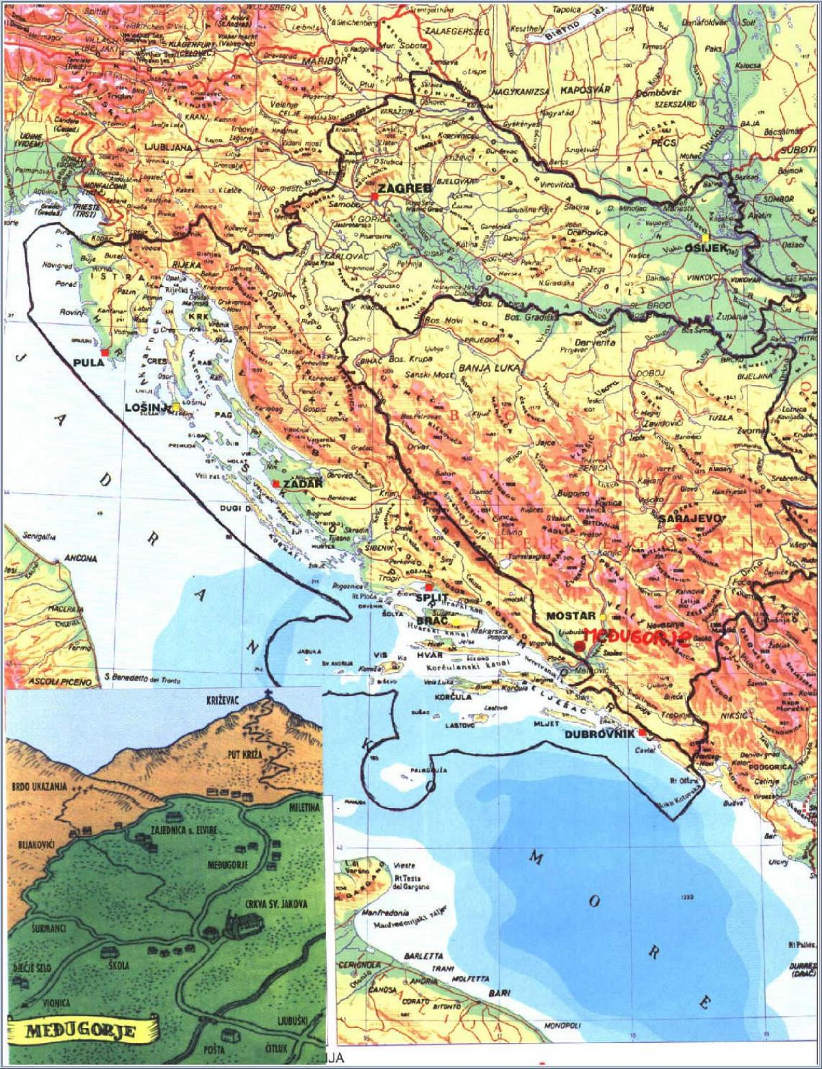 რუკა medjugorje ბოსნია ჰერცოგოვინა