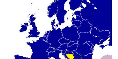 რუკა ბოსნია და ჰერცოგოვინა ევროპის