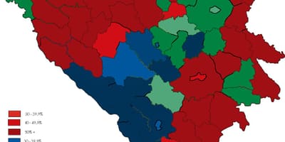 ბოსნია რელიგია რუკა