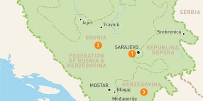 რუკა სარაევოში ბოსნია